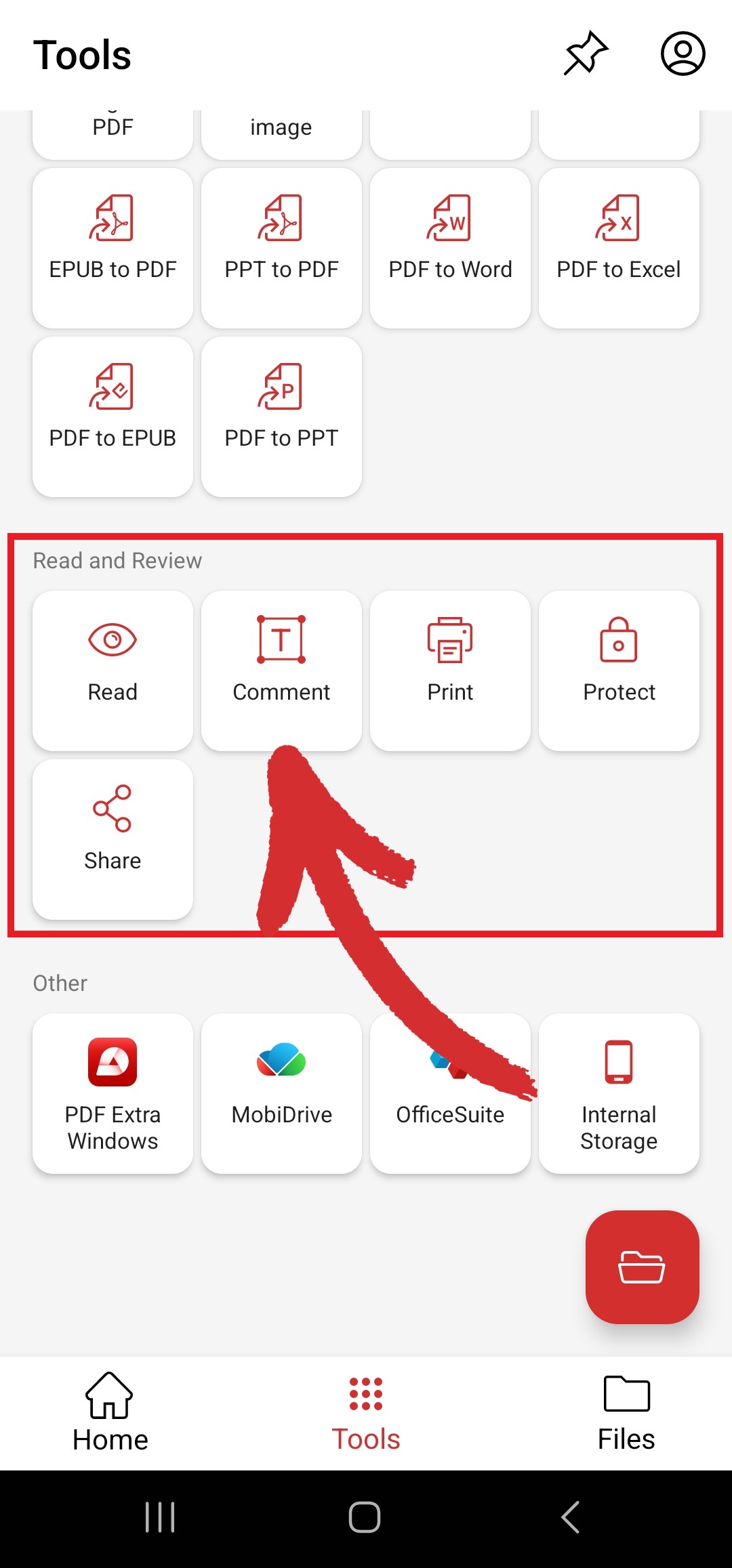 Anhängen von Dateien an eine PDF Datei unter Android MobiSystems