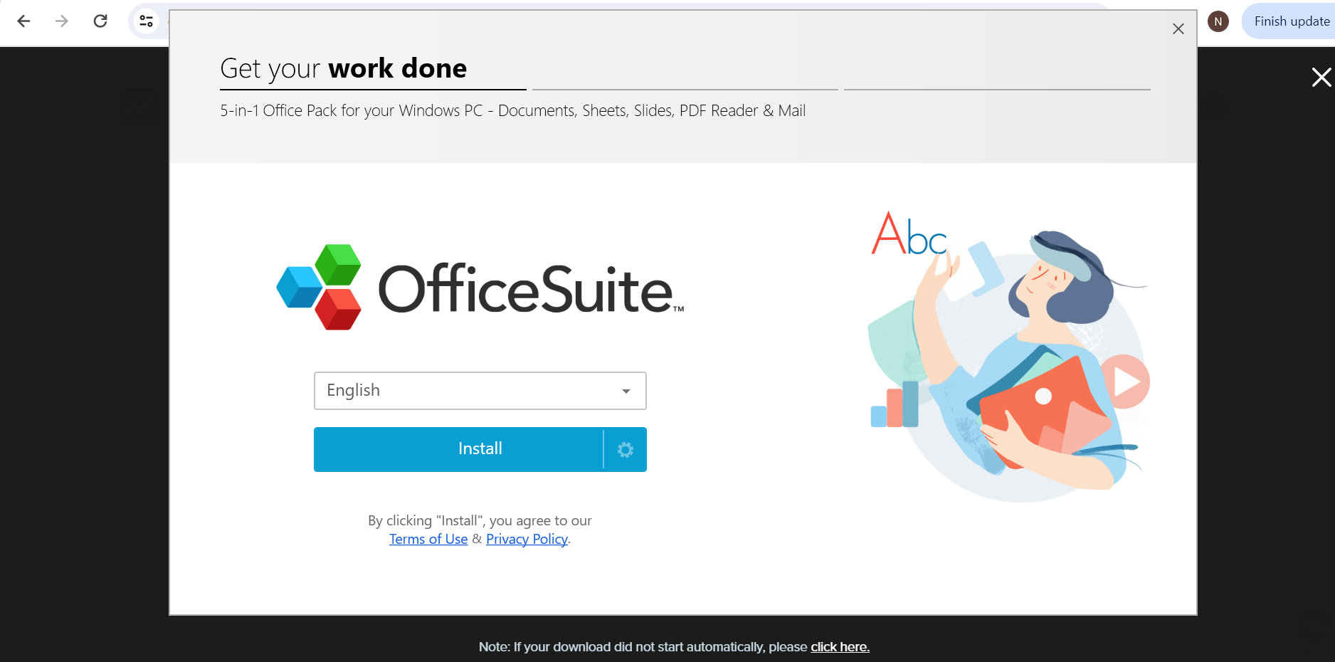 Активация лицензии OfficeSuite с помощью ключа активации – MobiSystems